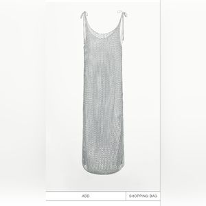 Zara Openwork Dress with Metallic Thread